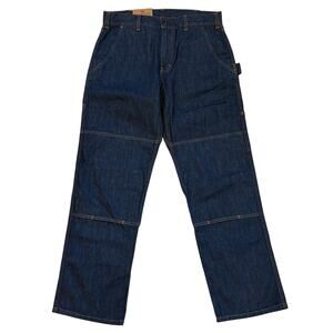 Patagonia Steel Forge Jeans Mens Sz 34x32 Blue Carpenter Double Knee Made in USA